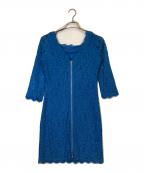 DIANE VON FURSTENBERGダイアンフォンファステンバーグ）の古着「レースジップワンピース」｜ブルー
