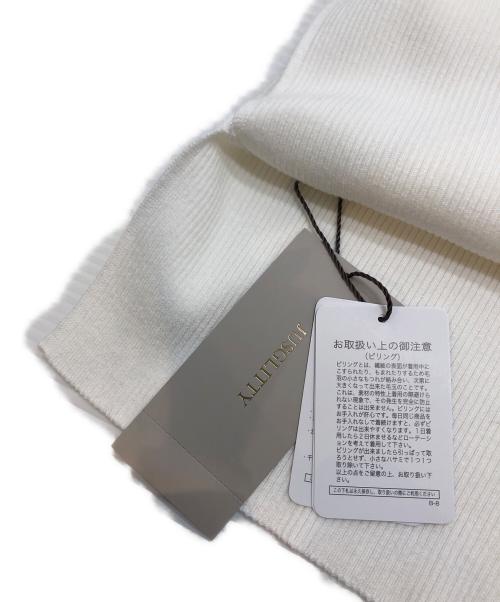 JUSGLITTY（ジャスグリッティー）JUSGLITTY (ジャスグリッティー) シンプルリブタートル/タートルネックニット ホワイト サイズ:2 未使用品の古着・服飾アイテム