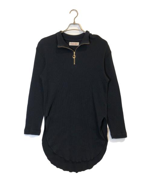CULLNI（クルニ）CULLNI (クルニ) ハーフジップサーマルカットソー ブラック サイズ:Lの古着・服飾アイテム