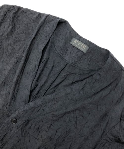 s'yte（サイト）s'yte (サイト) シワ加工カーディガン ブラック サイズ:3の古着・服飾アイテム