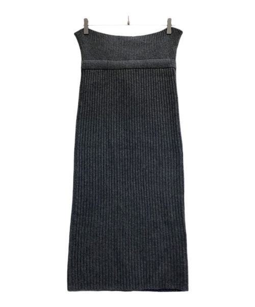 ADORE（アドーア）ADORE (アドーア) ウールカシミヤニットスカート グレー サイズ:38の古着・服飾アイテム