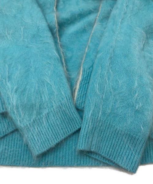 DRAWER（ドゥロワー）Drawer (ドゥロワー) ファーロングカーディガン スカイブルー サイズ:1の古着・服飾アイテム