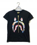 BAPE BY A BATHING APEベイプバイアベイシングエイプ）の古着「MULTI CAMO SHARK TEE」｜ブラック