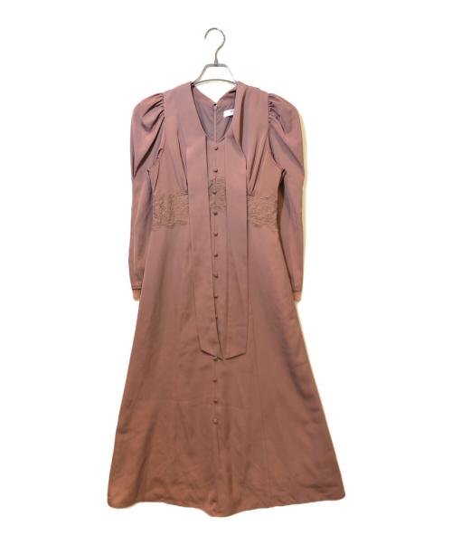 HER LIP TO（ハーリップトゥ）HER LIP TO (ハーリップトゥ) ボウタイワンピース ピンク サイズ:Mの古着・服飾アイテム