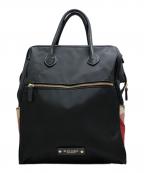 BLUE LABEL CRESTBRIDGEブルーレーベルクレストブリッジ）の古着「ノヴァチェック ナイロン リュック」｜ブラック