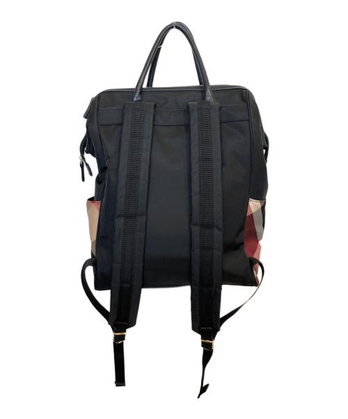 BLUE LABEL CRESTBRIDGE（ブルーレーベルクレストブリッジ）BLUE LABEL CRESTBRIDGE (ブルーレーベルクレストブリッジ) ノヴァチェック ナイロン リュック ブラック サイズ:表記なしの古着・服飾アイテム