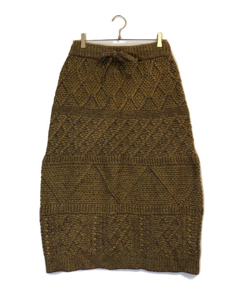 Snow peak（スノーピーク）Snow peak (スノーピーク) アルパカミックスニットスカート ブラウン サイズ:2の古着・服飾アイテム