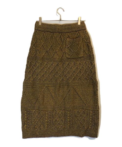 Snow peak（スノーピーク）Snow peak (スノーピーク) アルパカミックスニットスカート ブラウン サイズ:2の古着・服飾アイテム