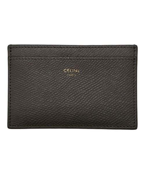 CELINE（セリーヌ）CELINE (セリーヌ) グレインドカーフスキン カードケース ベージュの古着・服飾アイテム
