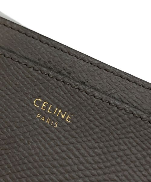 CELINE（セリーヌ）CELINE (セリーヌ) グレインドカーフスキン カードケース ベージュの古着・服飾アイテム