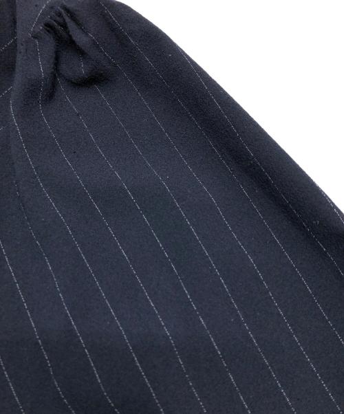GANNI（ガニー）GANNI (ガニー) ストライプ カシュクールワンピース ネイビー サイズ:36の古着・服飾アイテム