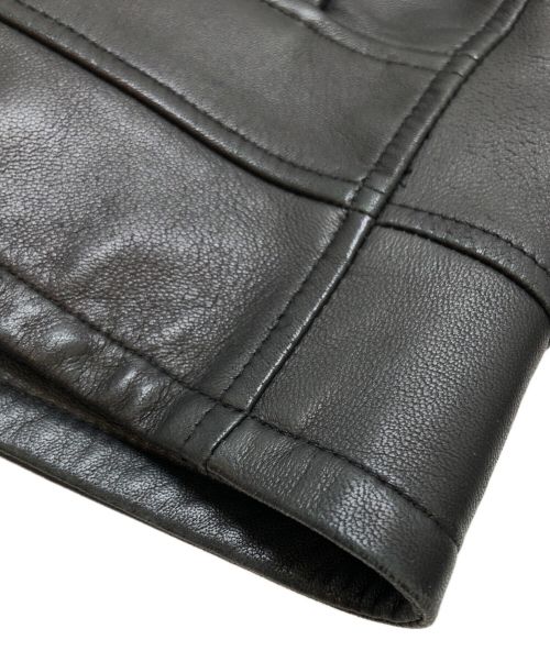 upper hights（アッパーハイツ）upper hights (アッパーハイツ) レザーライダースジャケット ブラック サイズ:Ｓの古着・服飾アイテム