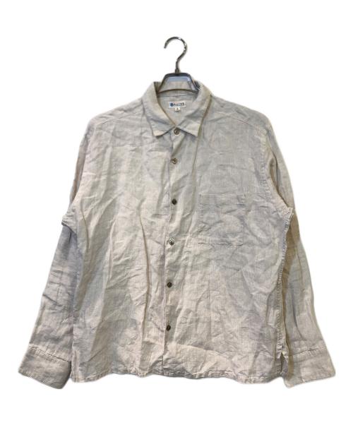 MOTO（モト）MOTO (モト) フレンチリネンシャツ ベージュ サイズ:Lの古着・服飾アイテム