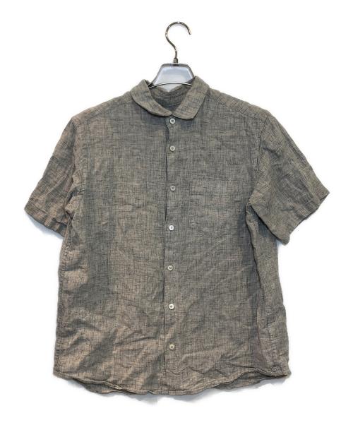 confect（コンフェクト）confect (コンフェクト) リネン半袖シャツ グレー サイズ:3の古着・服飾アイテム