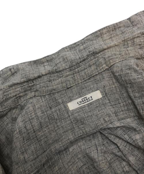 confect（コンフェクト）confect (コンフェクト) リネン半袖シャツ グレー サイズ:3の古着・服飾アイテム
