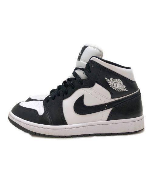 NIKE（ナイキ）NIKE (ナイキ) WMNS AIR JORDAN 1 MID WHITE/BLACK-WHITE ブラック サイズ:US10/UK7.5/EUR42/27cmの古着・服飾アイテム