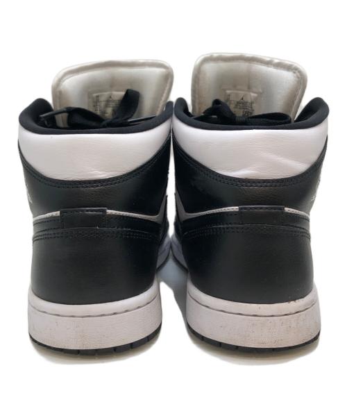 NIKE（ナイキ）NIKE (ナイキ) WMNS AIR JORDAN 1 MID WHITE/BLACK-WHITE ブラック サイズ:US10/UK7.5/EUR42/27cmの古着・服飾アイテム