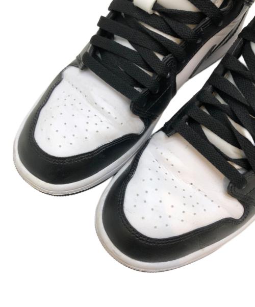 NIKE（ナイキ）NIKE (ナイキ) WMNS AIR JORDAN 1 MID WHITE/BLACK-WHITE ブラック サイズ:US10/UK7.5/EUR42/27cmの古着・服飾アイテム