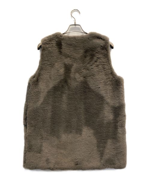 THE PAUSE（ザポーズ）THE PAUSE (ザポーズ) ファーVネックジレ ベージュ サイズ:F 未使用品の古着・服飾アイテム