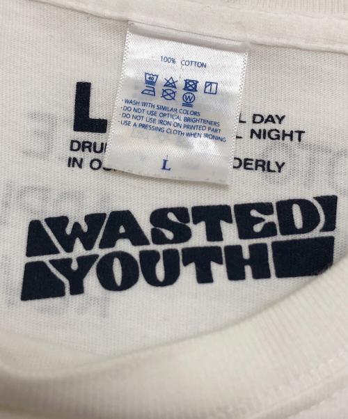 WASTED YOUTH（ウェイステッドユース）WASTED YOUTH (ウエステッド ユース) プリントカットソー ホワイト サイズ:Lの古着・服飾アイテム