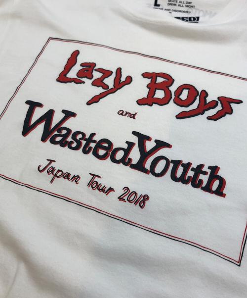 WASTED YOUTH（ウェイステッドユース）WASTED YOUTH (ウエステッド ユース) プリントカットソー ホワイト サイズ:Lの古着・服飾アイテム