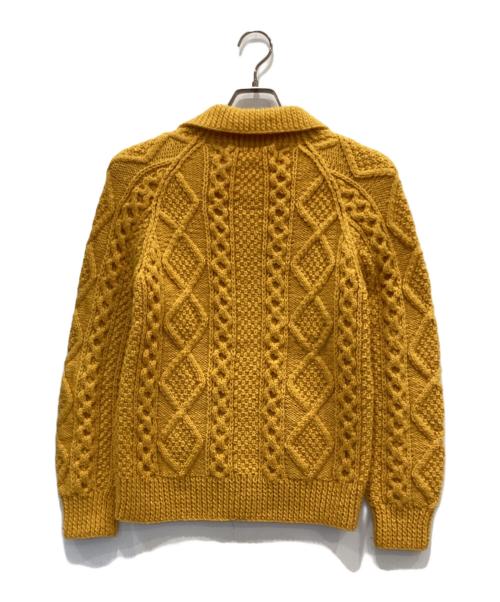 Athena Designs（アテナデザインズ）Athena Designs (アテナデザインズ) アランニットカーディガン イエロー サイズ:表記なしの古着・服飾アイテム