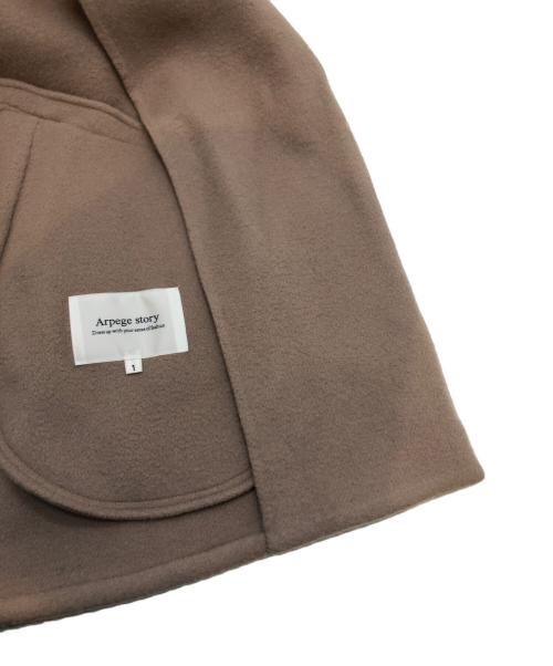 ARPEGE STORY（アルページュストーリー）ARPEGE STORY (アルページュストーリー) ミドル丈テーラーリバーコート/チェスターコート ベージュ サイズ:1の古着・服飾アイテム
