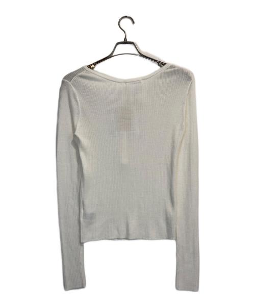 CADUNE（カデュネ）CADUNE (カデュネ) ヘンリーネックニット ホワイト サイズ:38 未使用品の古着・服飾アイテム