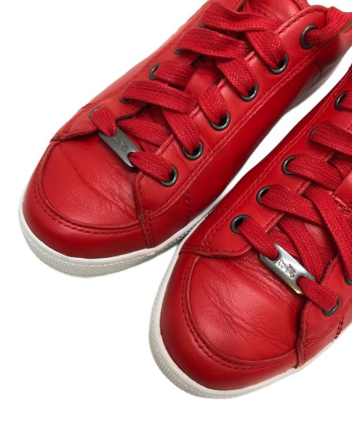 COACH（コーチ）COACH (コーチ) DISNEY (ディズニー) コラボローカットスニーカー レッド サイズ:23.5ＣＭの古着・服飾アイテム