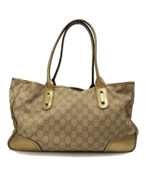 GUCCI（グッチ）GUCCI (グッチ) GGキャンバストートバッグ ベージュ サイズ:表記なしの古着・服飾アイテム