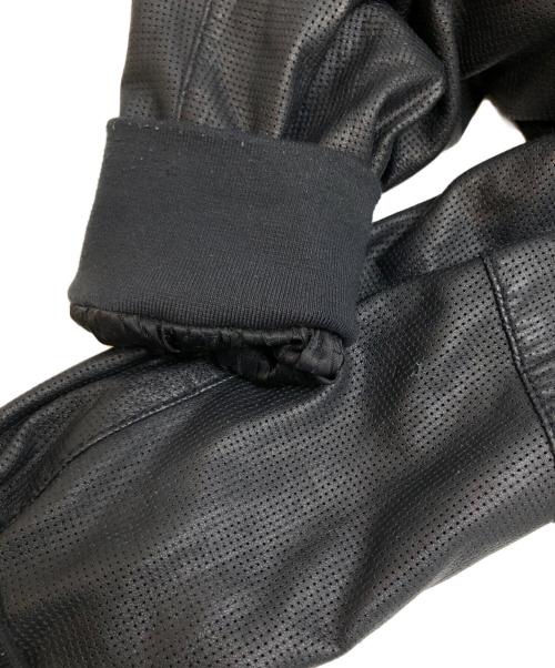 ARMANI JEANS（アルマーニジーンズ）ARMANI JEANS (アルマーニジーンズ) レザー切替レイヤードデニムジャケット インディゴ サイズ:52の古着・服飾アイテム