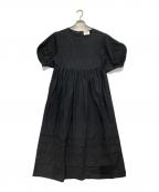 OHGAオオガ）の古着「タフタワンピース」｜ブラック