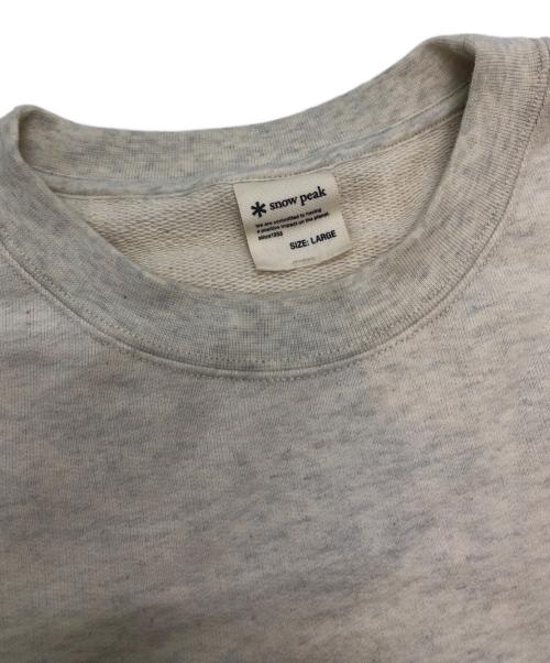 Snow peak（スノーピーク）Snow peak (スノーピーク) Recycled Cotton Sweat Crew-Neck/リサイクルコットンスウェットクルーネック グレー サイズ:Lの古着・服飾アイテム