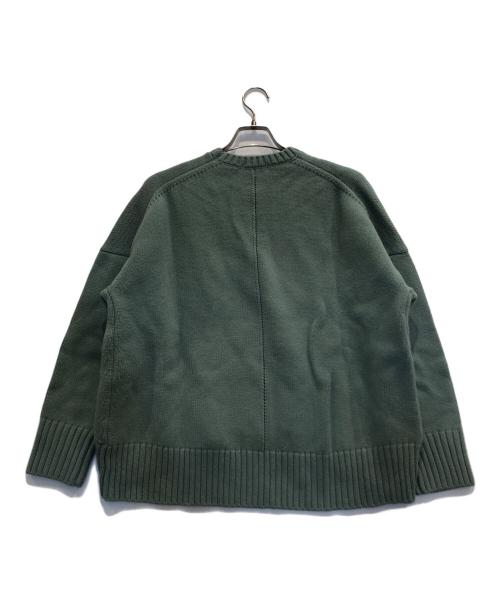 CINOH（チノ）CINOH (チノ) オーバーサイズクルーネックニット グリーン サイズ:36 未使用品の古着・服飾アイテム