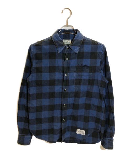WACKO MARIA（ワコマリア）WACKO MARIA (ワコマリア) ネルチェックシャツ ブルー サイズ:Mの古着・服飾アイテム