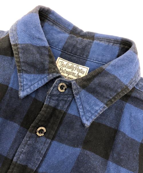 WACKO MARIA（ワコマリア）WACKO MARIA (ワコマリア) ネルチェックシャツ ブルー サイズ:Mの古着・服飾アイテム