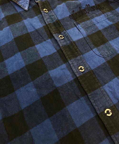 WACKO MARIA（ワコマリア）WACKO MARIA (ワコマリア) ネルチェックシャツ ブルー サイズ:Mの古着・服飾アイテム