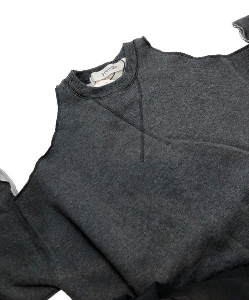provoke（プロヴォーク）provoke (プロヴォーク) シュルダーカットスウェット グレー サイズ:表記なし 未使用品の古着・服飾アイテム