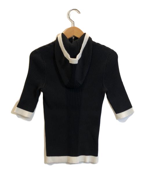 CHANEL（シャネル）CHANEL (シャネル) ココマーク ハーフジップリブニット ブラック サイズ:36 未使用品の古着・服飾アイテム