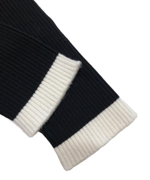 CHANEL（シャネル）CHANEL (シャネル) ココマーク ハーフジップリブニット ブラック サイズ:36 未使用品の古着・服飾アイテム