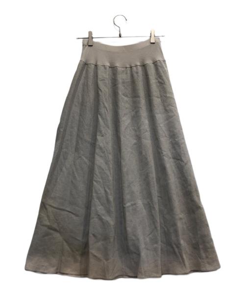 BEARDSLEY（ビアズリー）BEARDSLEY (ビアズリー) ウエスト切替 リネンスカート/ロングスカート ベージュ サイズ:1の古着・服飾アイテム
