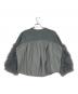 MARILYN MOON (マリリンムーン) milano rib padded taffeta shaggy jacket グレー サイズ:FREE 未使用品：9000円