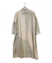 lisette（リゼッタ）の古着「リネン混シャツワンピース」｜ベージュ