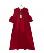 CFCLシーエフシーエル）の古着「POTTERY SHORT BELL SLEEVE FLARE DRESS」｜レッド