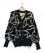 Adam et Ropeアダム エ ロペ）の古着「シャギーカーディガン」｜ブラック