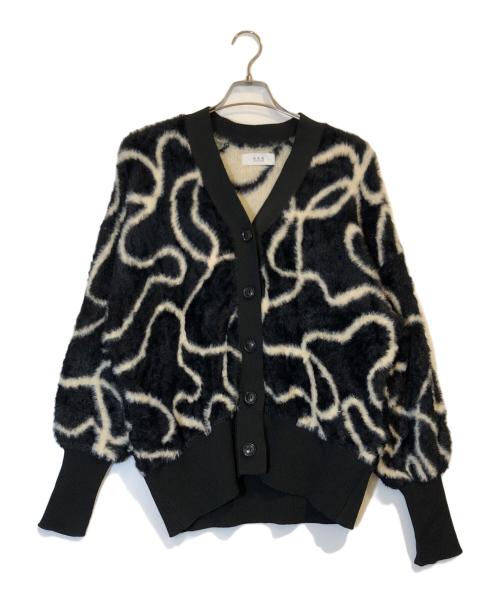 Adam et Rope（アダム エ ロペ）Adam et Rope (アダム エ ロペ) シャギーカーディガン ブラック サイズ:Fの古着・服飾アイテム