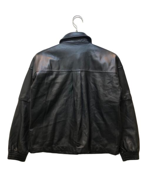 adidas（アディダス）adidas (アディダス) ALWAYS FAUX LEATHER TRACK JACKET/フェイクレザージャケット ブラック サイズ:Sの古着・服飾アイテム