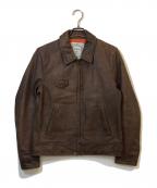 R.NEWBOLD×Nortonアールニューボールド×ノートン）の古着「ヴィンテージ加工レザージャケット」｜ブラウン