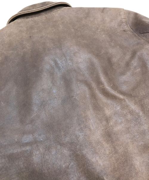 R.NEWBOLD（アールニューボールド）R.NEWBOLD (アールニューボールド) Norton (ノートン) ヴィンテージ加工レザージャケット ブラウン サイズ:Lの古着・服飾アイテム