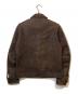 R.NEWBOLD (アールニューボールド) Norton (ノートン) ヴィンテージ加工レザージャケット ブラウン サイズ:L：8000円